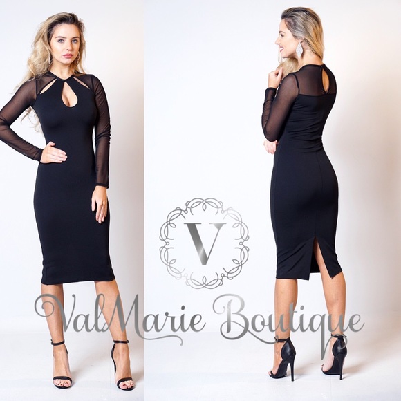 SZ 10 LAST 1- Sexy bodycon little black date dress - Picture 3 of 7